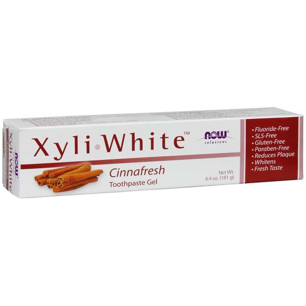 NOW Foods Solutions Xyli White Toothpaste Gel Cinnafresh, 6.4 oz