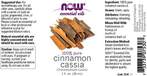 NOW Foods Essential Oils Cinnamon Cassia, 1 fl oz