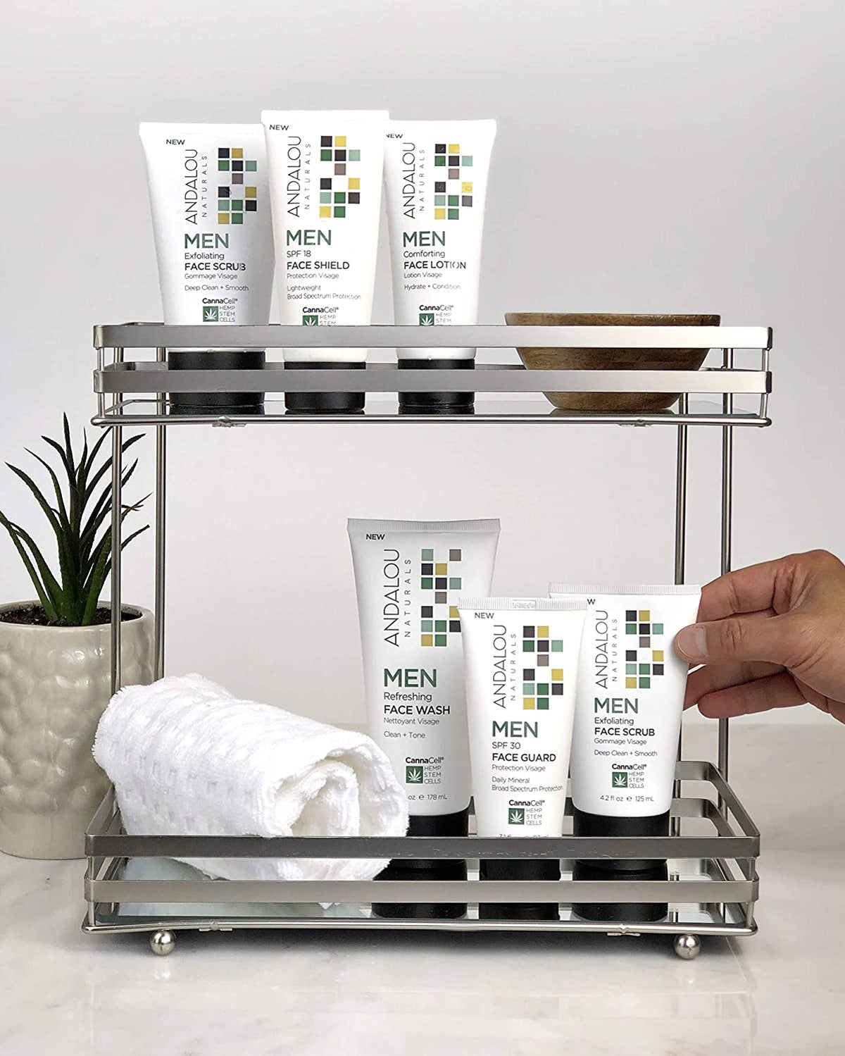 Andalou Naturals MEN Refreshing Face Wash, 6 fl oz