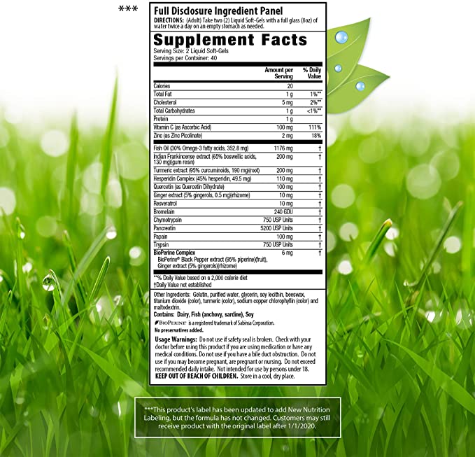Irwin Naturals Inflamma-Less, Promotes Comfort, Mobility &amp; Flexibility, 80 Liquid Softgels