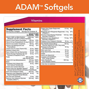 NOW Supplements, ADAM Men's Multivitamin with Saw Palmetto, Plant Sterols, Lycopene & CoQ10, 90 Softgels