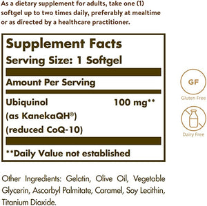 Solgar Ubiquinol, 100 mg, 50 Softgels