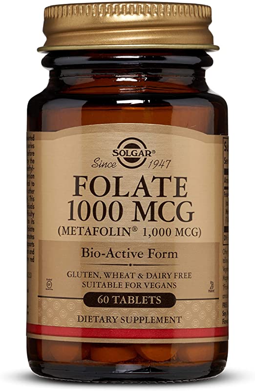 Solgar Folate (as Metafolin®), 1000 mcg, 120 Tablets