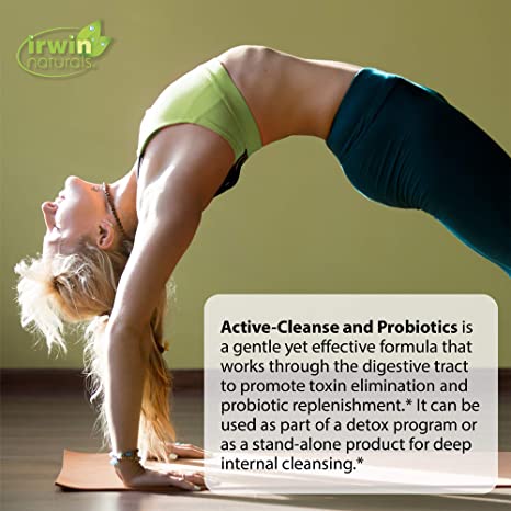 Irwin Naturals Aloe &amp; Triphala Active Cleanse + Probiotics - 60 Liquid Softgels - Natural Digestive Support - Gentle, Effective Detox + Elimination 2-Part Colon Care - Nourish + Balance