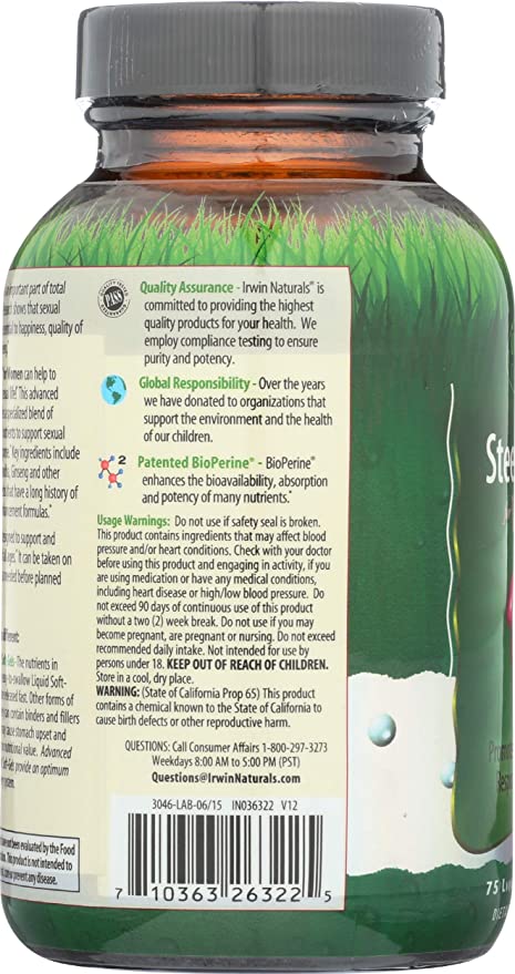 Irwin Naturals Steel Libido® For Women, 75 Liquid Softgels