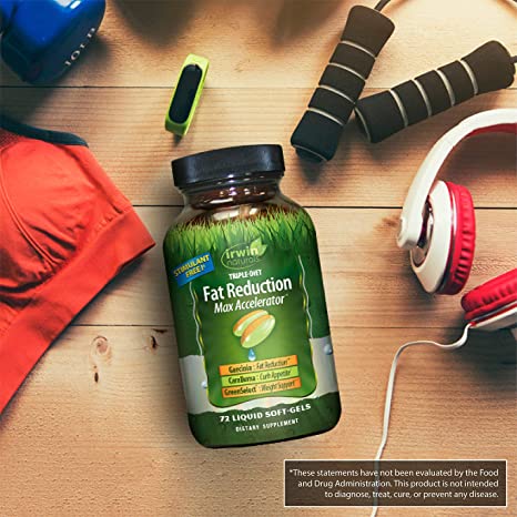 Irwin Naturals Triple-Diet Fat Reduction Max Accelerator - Supports Healthy Weight Management - 72 Liquid Soft-Gels
