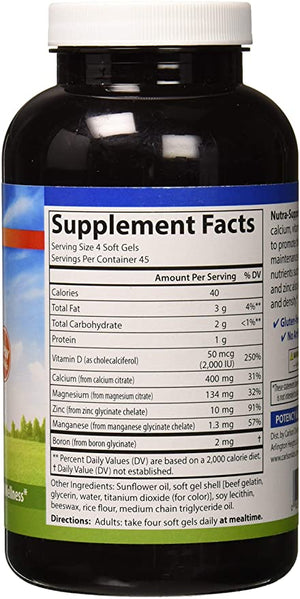Carlson Nutra•Support® Bone Dietary Supplement, 180 Softgels