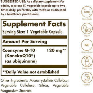 Solgar Vegetarian CoQ-10 Vegetable Capsules, 120 mg, 30 Count