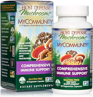 Host Defense, MyCommunity Capsules, Advanced Immune Support, Mushroom Supplement with Lion’s Mane, Reishi, Vegan, Organic - Discount Nutrition Store