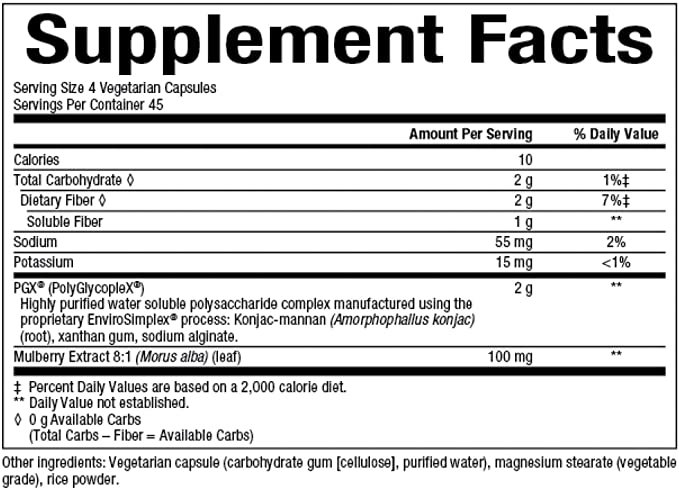 Natural Factors WellBetX® PGX® Plus Mulberry, 180 Vegetarian Capsules