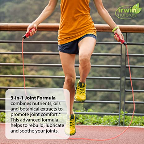 Irwin Naturals 3-in-1 Joint Formula - Powerful Joint Support Supplement with Glucosamine, Chondroitin, Turmeric &amp; Boswellia - 90 Liquid Softgels