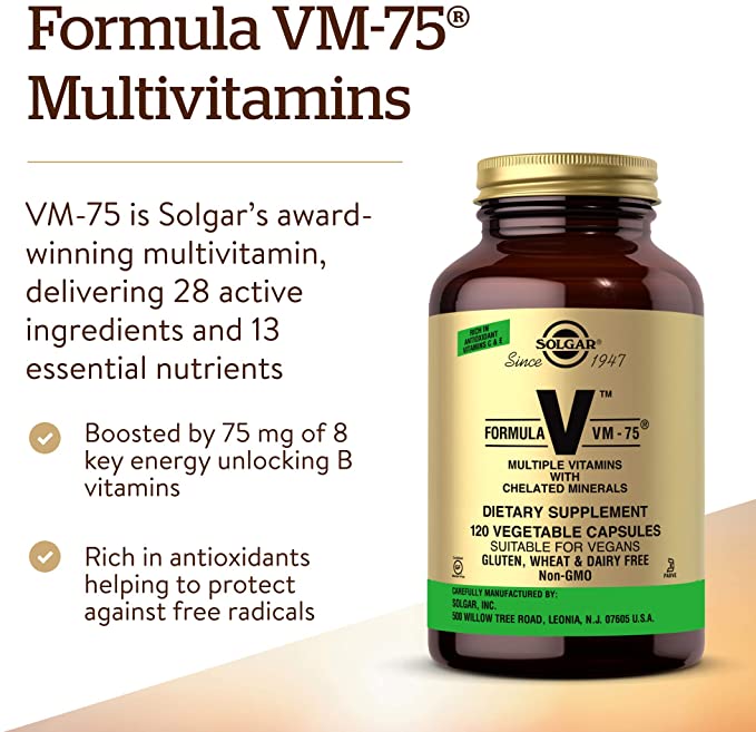 Solgar Formula VM-75®, 120 Vegetable Capsules