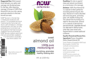 NOW Foods Solutions Sweet Almond Oil, 4 fl oz