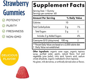 Nordic Naturals CoQ10 Gummies Strawberry, 100 mg, 60 Gummies