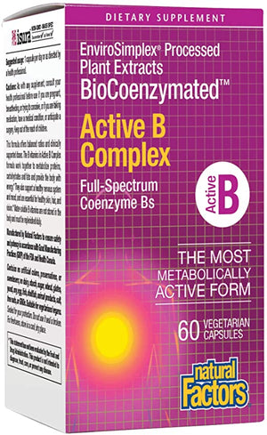 Natural Factors, BioCoenzymated Active B Complex, 60 Capsules (60 Servings)