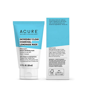 Acure Incredibly Clear Charcoal Lemonade Mask, 1.7 fl oz