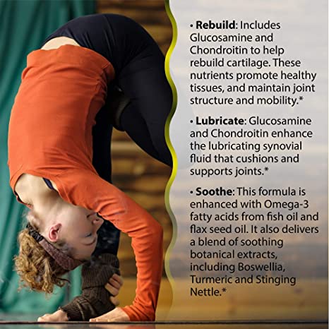 Irwin Naturals 3-in-1 Joint Formula - Powerful Joint Support Supplement with Glucosamine, Chondroitin, Turmeric &amp; Boswellia - 90 Liquid Softgels