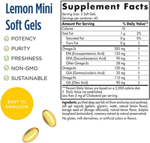 Nordic Naturals Complete Omega™ Junior Lemon, 500 mg, 90 Softgels