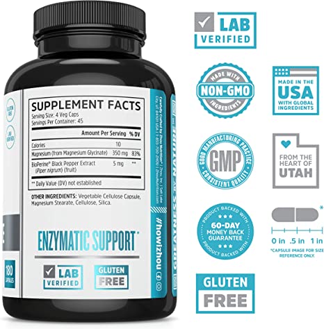 Zhou Magnesium Glycinate, 180cps