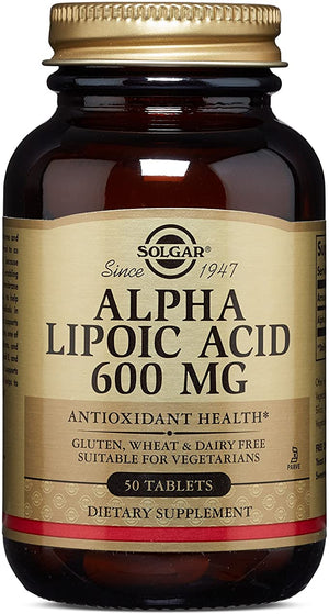 Solgar Alpha Lipoc Acid, 600 mg, 50 Tablets