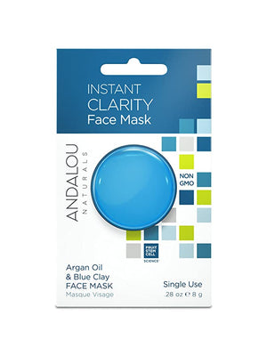 Andalou Naturals Instant Clarity Argan Oil & Blue Clay Mask Pod, 0.28 Ounce