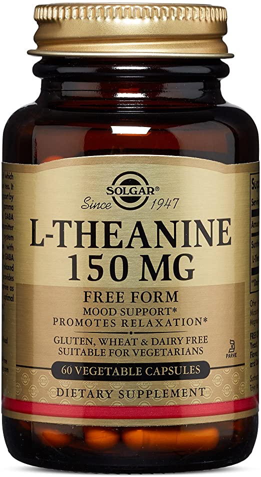 Solgar L-Theanine 150 mg - 60 Vegetable Capsules - Promotes Relaxation - Non-GMO, Vegan, Kosher &amp; Gluten Free - 60 Servings