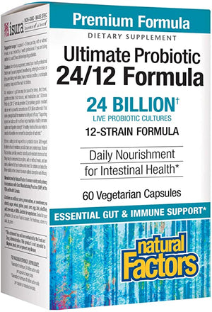 Natural Factors Ultimate Probiotic 24 Billion, 60 Vegetarian Capsules