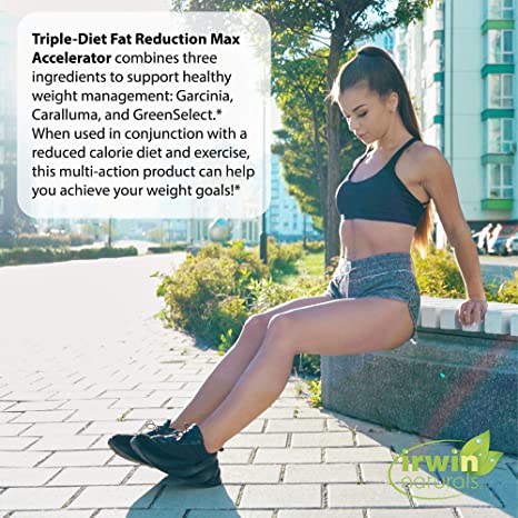 Irwin Naturals Triple-Diet Fat Reduction Max Accelerator - Supports Healthy Weight Management - 72 Liquid Soft-Gels