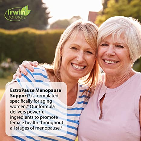 Irwin Naturals EstroPause Menopause &amp; Women&#39;s Health Support Supplement - Powerful Herbal &amp; Mineral Blend with Calcium, Magnesium, Black Cohosh, Chaste Tree - Enhanced Absorption - 80 Liquid Softgels