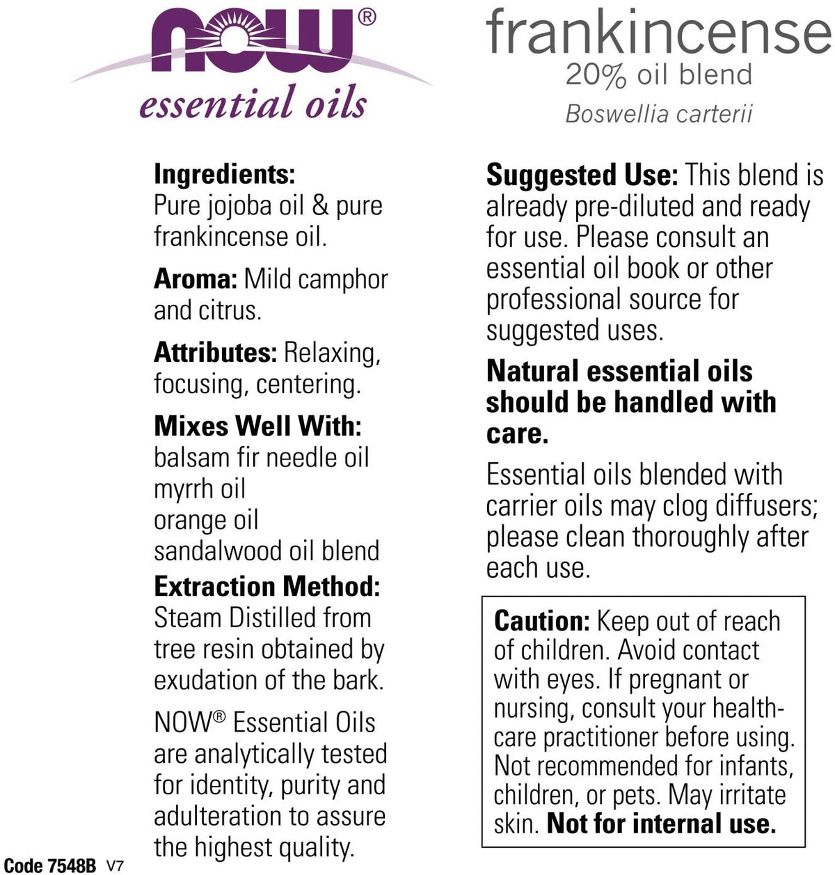 NOW Foods Essential Oils Frankincense, 1 fl oz