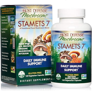 Host Defense, Stamets 7 Capsules, Daily Immune Support, Mushroom Supplement with Lion’s Mane, Reishi, Vegan, Organic, 120 Capsules (60 Servings) - Discount Nutrition Store