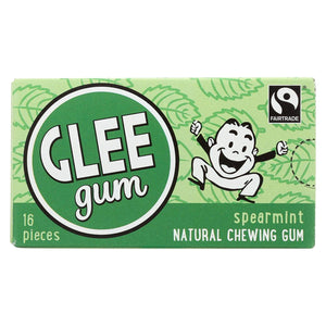 Glee Gum All Natural Chewing Gum Spearmint, 16 Pieces