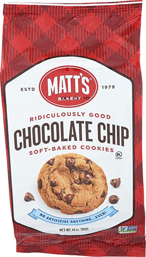 Matts Ridiculously Good Chocolate Chip Cookies Soft Baked, 14 Oz