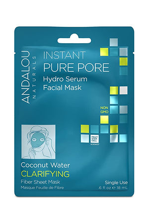 Andalou Naturals Pure Pore Hydro Serum Facial Sheet Mask, 0.6 fl oz