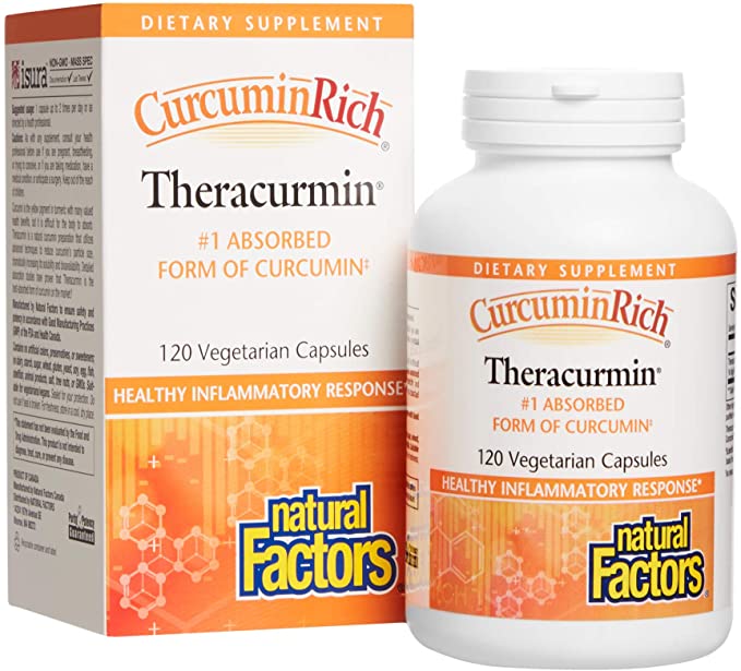 Natural Factors CurcuminRich™ Theracurmin™, 120 Vegetarian Capsules