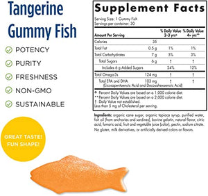 Nordic Naturals Nordic® Omega-3 Fish Gummy Tangerine, 124 mg, 30 Gummies