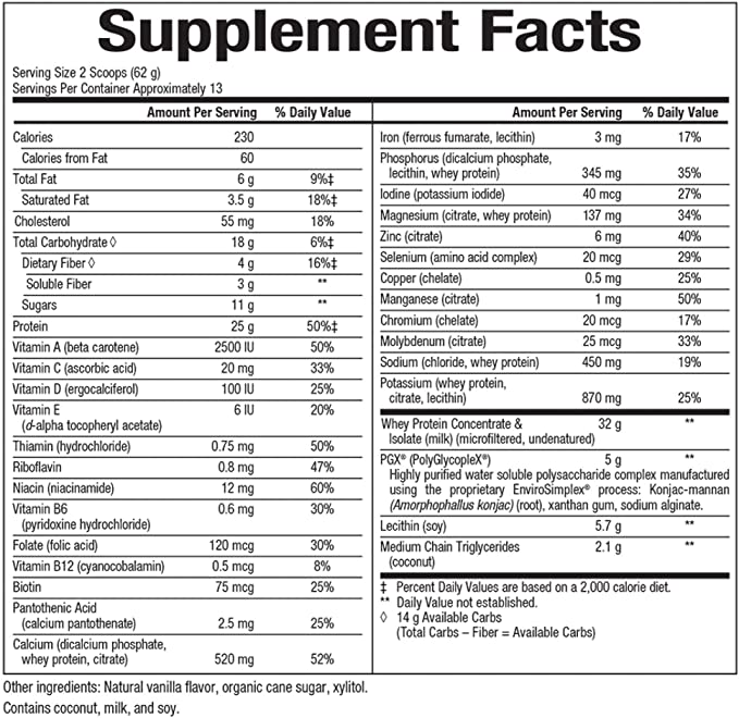 Natural Factors SlimStyles® Weight Loss Drink Mix French Vanilla, 1.75 lb