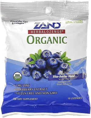 Zand Organic HerbaLozenge® Blue-Berries Blend, 18 Lozenges
