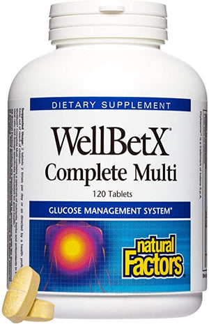 Natural Factors WellBetX® Complete Glucose Management System, 120 Tablets