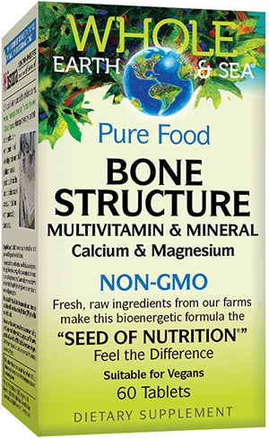 Natural Factors Whole Earth & Sea® Bone Structure Multivitamin & Mineral, 60 Tablets