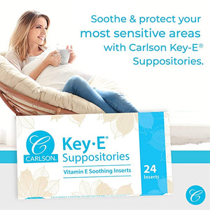 Carlson Key-E® Natural Vitamin E Suppositories, 24 Suppositories
