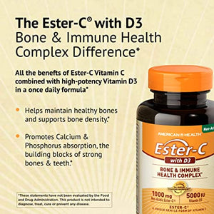 American Health Ester-C® with D3 Bone and Immune Health Complex, 60 Tablets