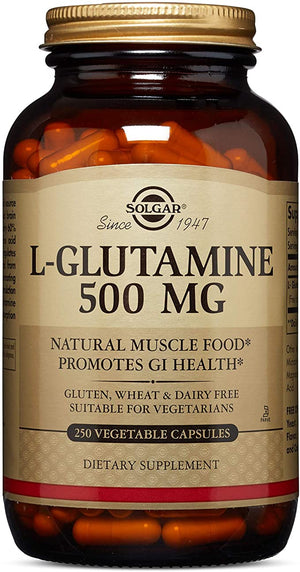Solgar L-Glutamine, 500 mg, 250 Vegetable Capsules