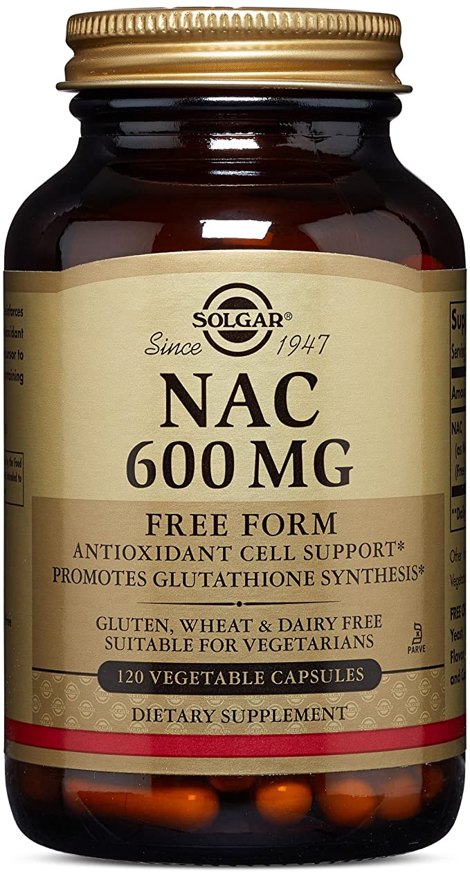 Solgar NAC, 600 mg, 120 Vegetable Capsules