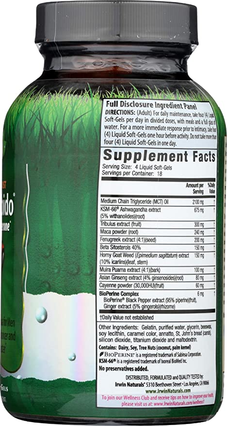 Irwin Naturals Steel Libido Peak Testosterone, 75 Count