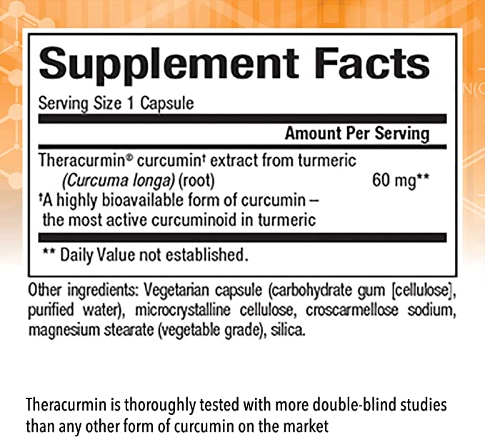Natural factors - CurcuminRich Theracurmin Double Strength 120 Vegetarian Capsules