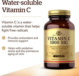 Solgar Vitamin C, 1000 mg, 90 Tablets