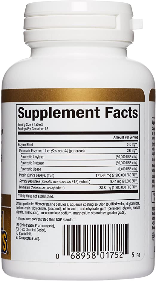 Natural Factors - Double Strength Zymactive® Proteolytic Enzyme with 200 mg Pancreatin 30 TAB