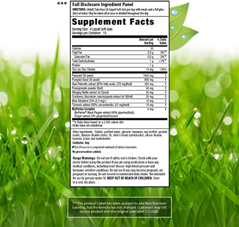 Irwin Naturals Healthy Flow Saw Palmetto with Zinc, Beta Sitosterols, Turmeric, Stinging Nettle &amp; Pumpkin Seed - Promotes Healthy Prostate &amp; Urinary Flow - Antioxidant Support - 60 Liquid Softgels