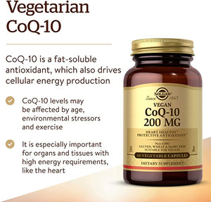 Solgar CoQ-10, 200 mg, 60 Vegetable Capsules